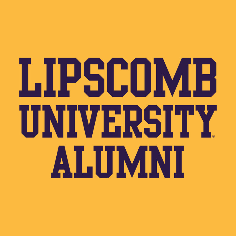 Lipscomb University Bisons Alumni Basic Block Short Sleeve T Shirt - Gold