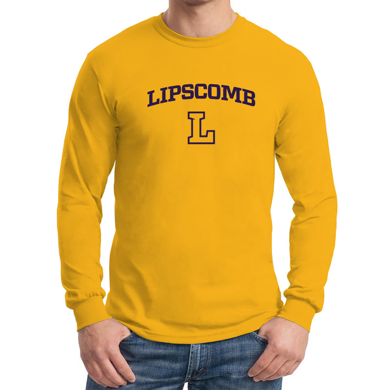Lipscomb University Bisons Arch Logo Long Sleeve T Shirt - Gold