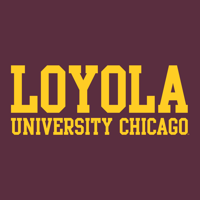 Loyola University Chicago Ramblers Basic Block Hoodie - Maroon