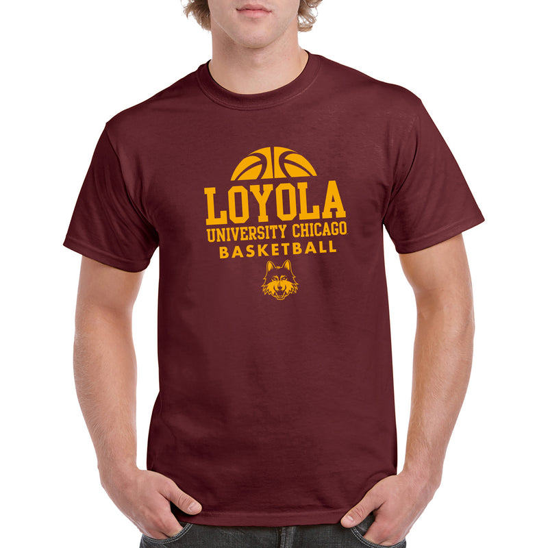 Loyola University Chicago Ramblers Basketball Hype Short Sleeve T Shirt - Maroon