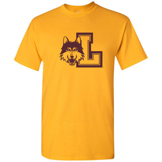 Loyola University Chicago Ramblers Logo Short Sleeve T Shirt - Gold