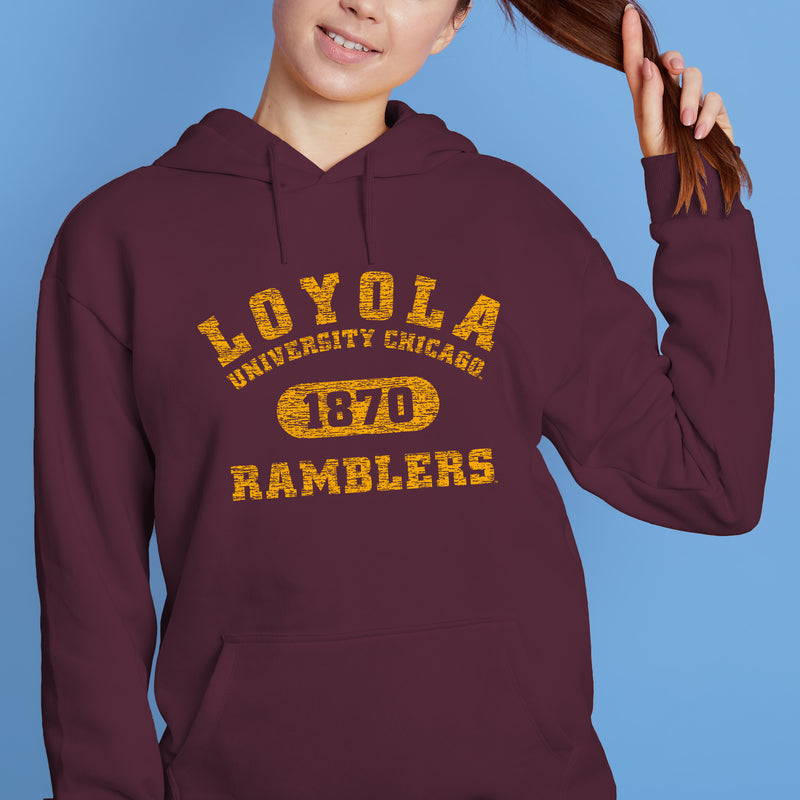 Loyola University Chicago Ramblers Athletic Arch Hoodie - Maroon