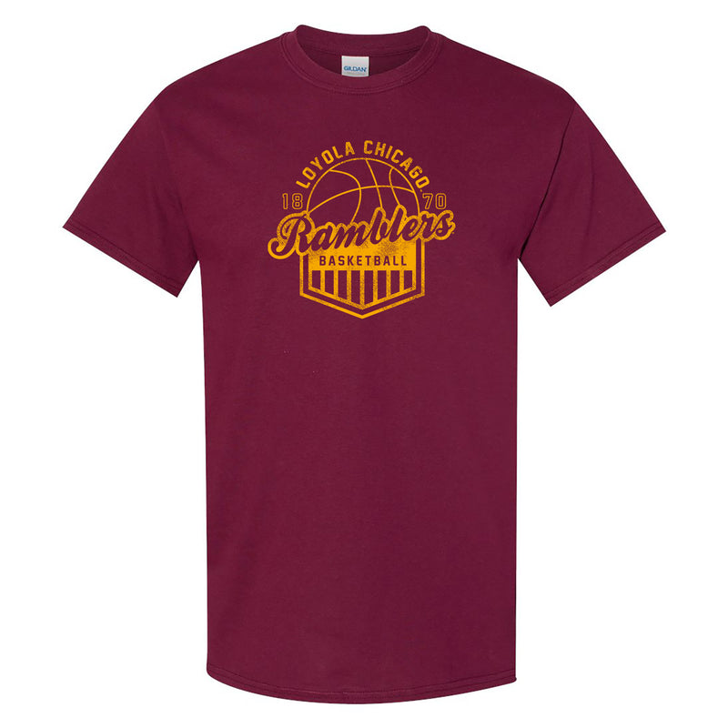 Loyola University Chicago Ramblers Basketball Shield T Shirt