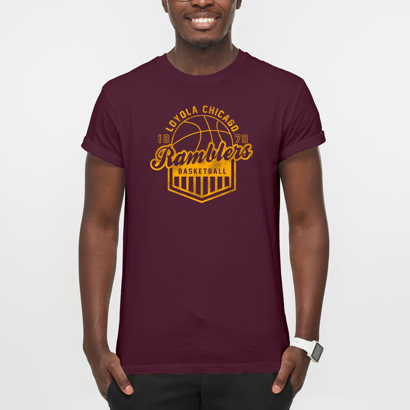 Loyola University Chicago Ramblers Basketball Shield T Shirt