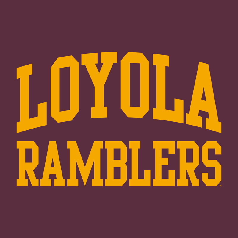 Loyola University Chicago Ramblers Front Back Print Hoodie - Maroon