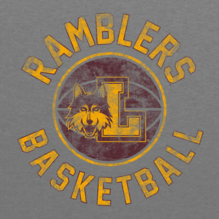 Loyola University Chicago Ramblers Basketball Distress Next Level Short Sleeve T Shirt - Premium Heather