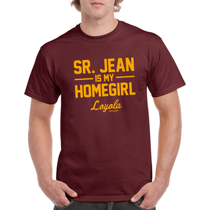 Loyola University Chicago Ramblers Sister Jean Is My Homegirl Short Sleeve T Shirt - Maroon