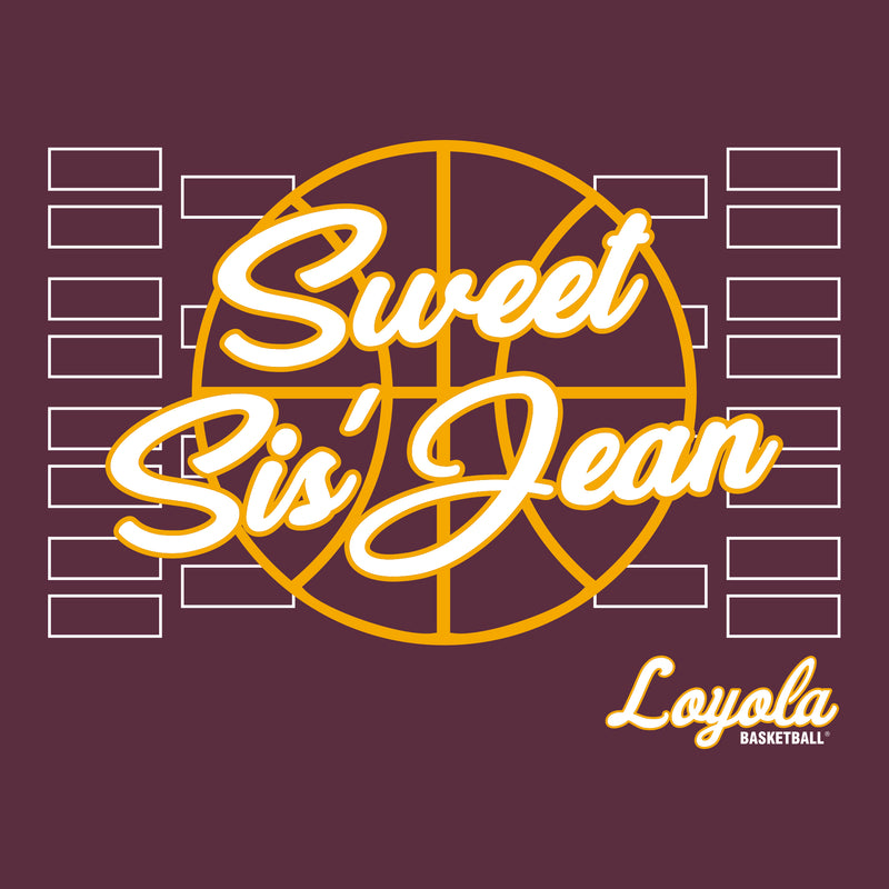 Loyola Chicago Ramblers Sweet Sis Jean Cotton Long Sleeve T Shirt - Maroon