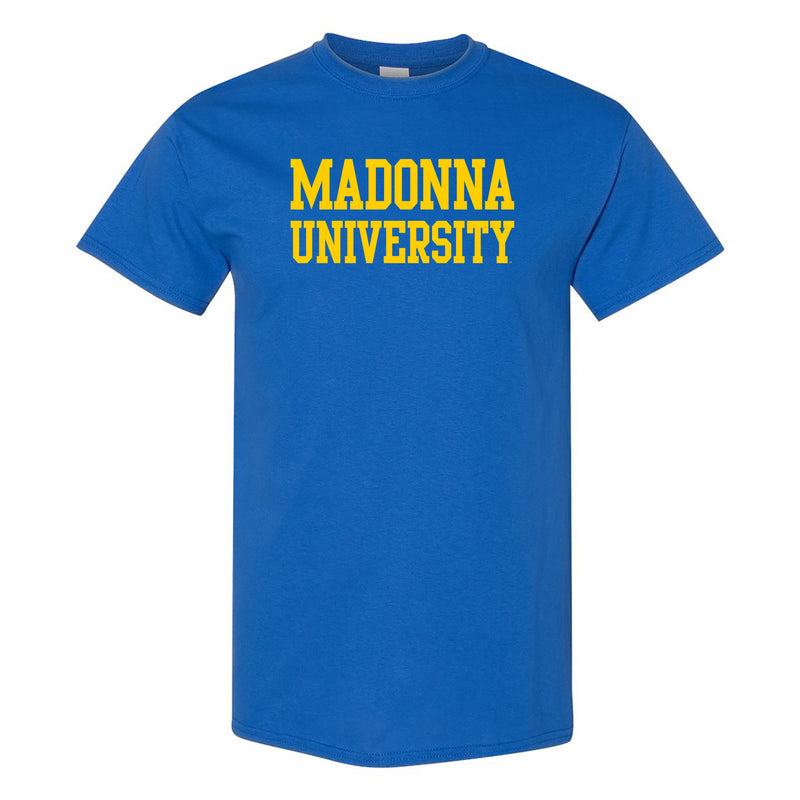 Madonna University Crusaders Basic Block T-Shirt - Royal
