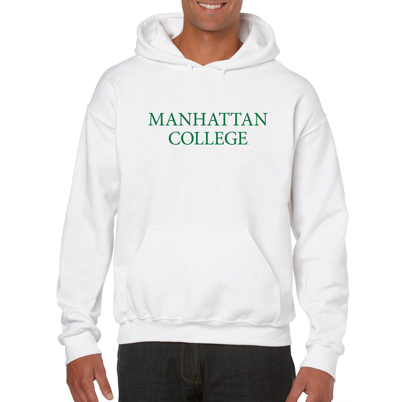Manhattan College Jaspers Basic Block Hoodie - White