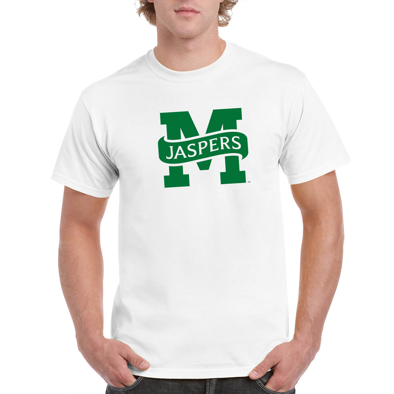 Manhattan College Jaspers Primary Logo Short Sleeve T Shirt - White