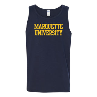 Marquette University Golden Eagles Basic Block Tank Top - Navy