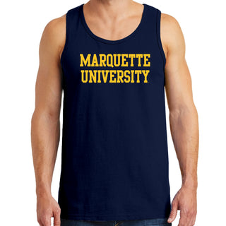 Marquette University Golden Eagles Basic Block Tank Top - Navy