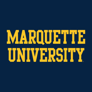 Marquette University Golden Eagles Basic Block Short Sleeve T Shirt - Navy