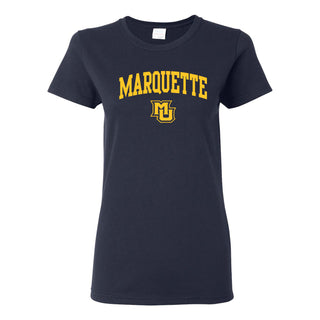 Marquette University Golden Eagles Arch Logo Women's T-Shirt - Navy