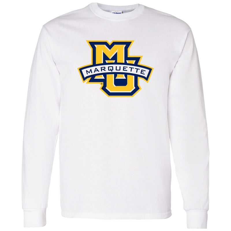 Marquette University Golden Eagles Primary Logo Long Sleeve - White