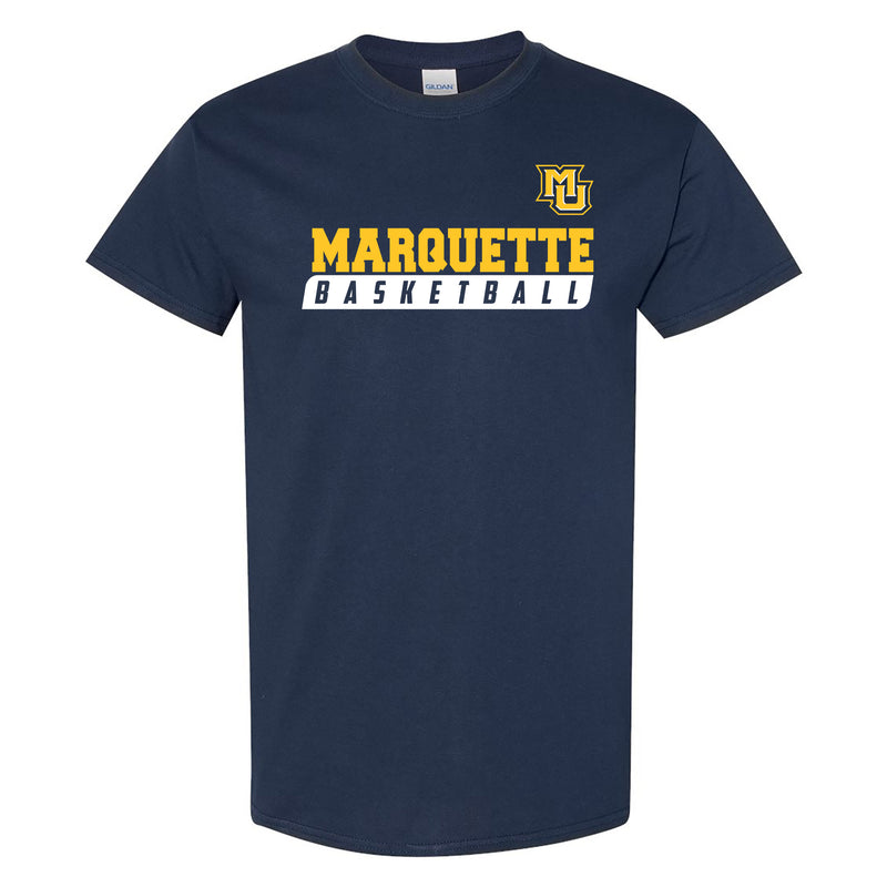 Marquette University Golden Eagles Basketball Slant T-Shirt - Navy