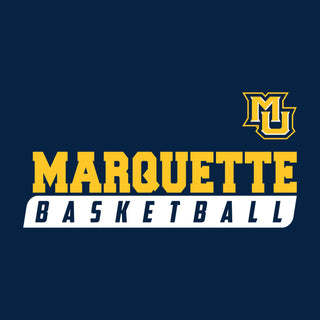 Marquette University Golden Eagles Basketball Slant T-Shirt - Navy