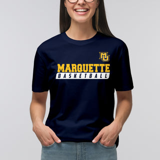 Marquette University Golden Eagles Basketball Slant T-Shirt - Navy