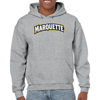 Marquette University Golden Eagles Institutional Logo Hoodie - Sport Grey