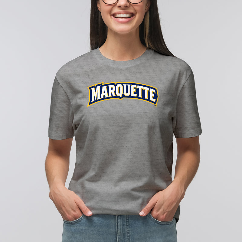 Marquette University Golden Eagles Institutional Logo T-Shirt - Sport Grey