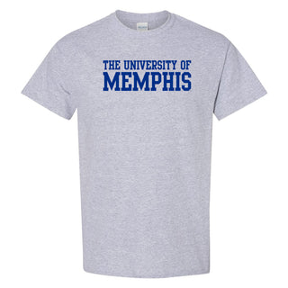 Memphis Tigers Basic Block Short Sleeve T-Shirt - Sport Grey