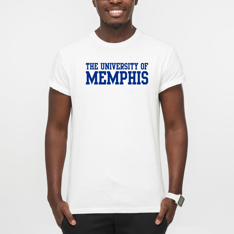 Memphis Tigers Basic Block Short Sleeve T-Shirt - White