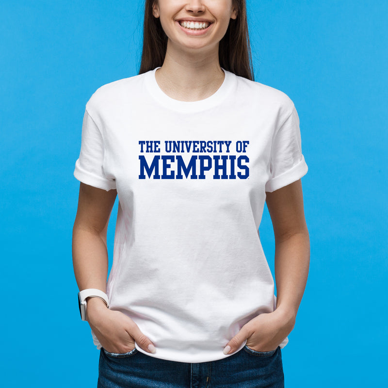 Memphis Tigers Basic Block Short Sleeve T-Shirt - White