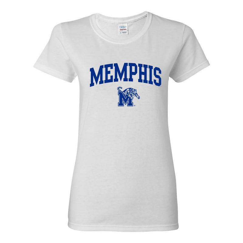 Memphis Tigers Arch Logo Womens T-Shirt - White