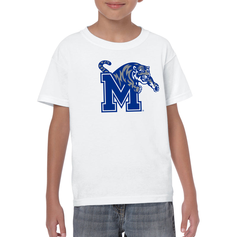 Memphis Tigers Primary Logo Youth T-Shirt - White