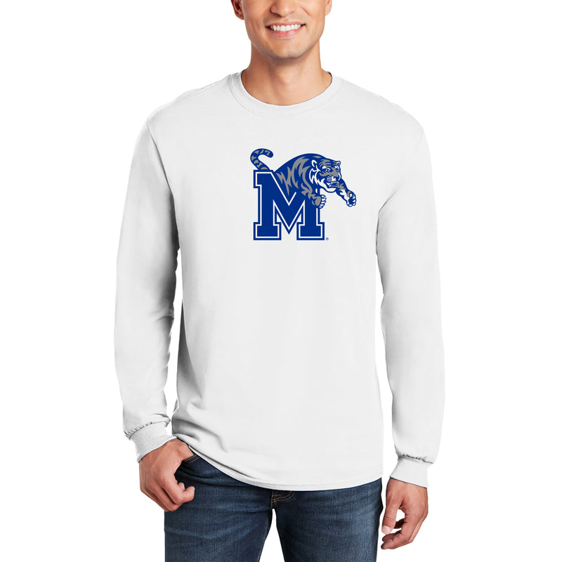 Memphis Tigers Primary Logo Long Sleeve - White