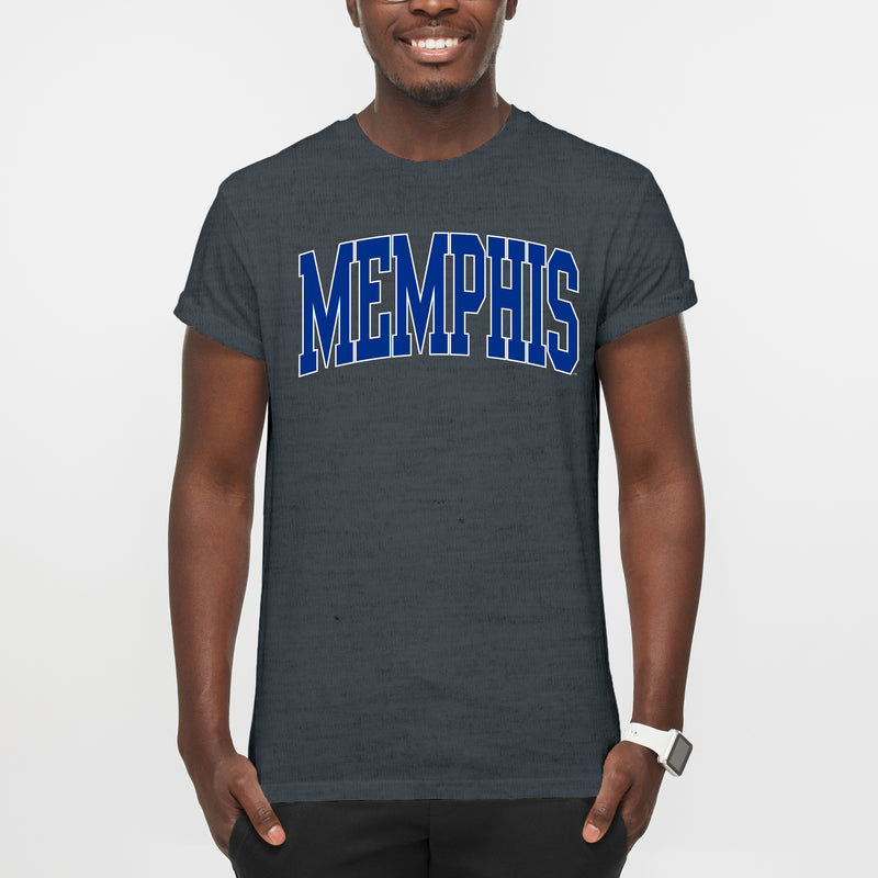 Memphis Tigers Mega Arch T-Shirt - Dark Heather