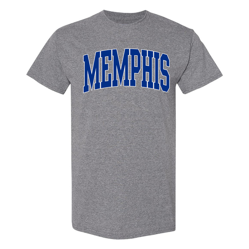 Memphis Tigers Mega Arch T-Shirt - Graphite Heather