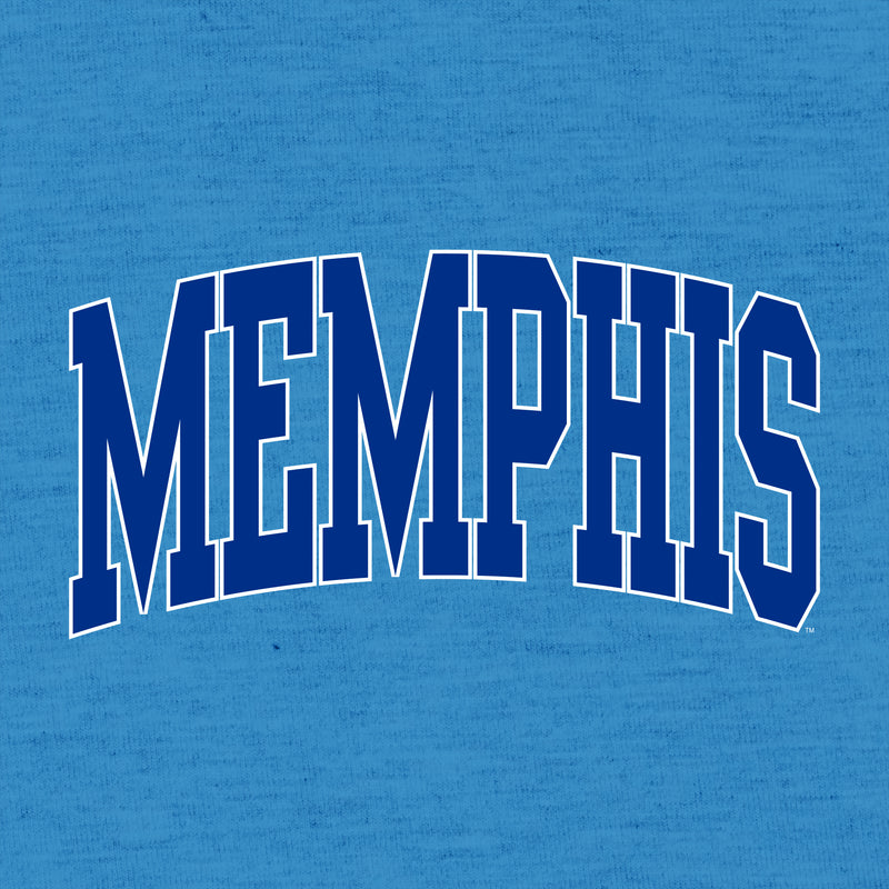 Memphis Tigers Mega Arch T-Shirt - Heather Sapphire