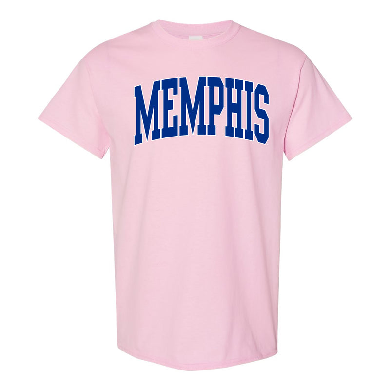 Memphis Tigers Mega Arch T-Shirt - Light Pink