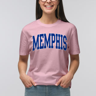 Memphis Tigers Mega Arch T-Shirt - Light Pink