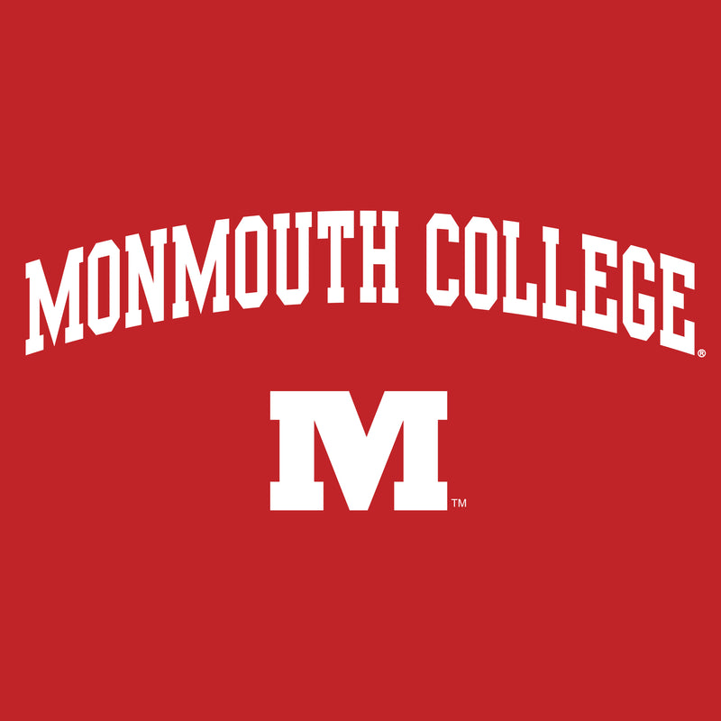 Monmouth College Fighting Scots Arch Logo Short Sleeve T Shirt - Red