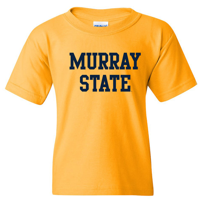Murray State University Racers Basic Block Youth Short Sleeve T Shirt - Gold
