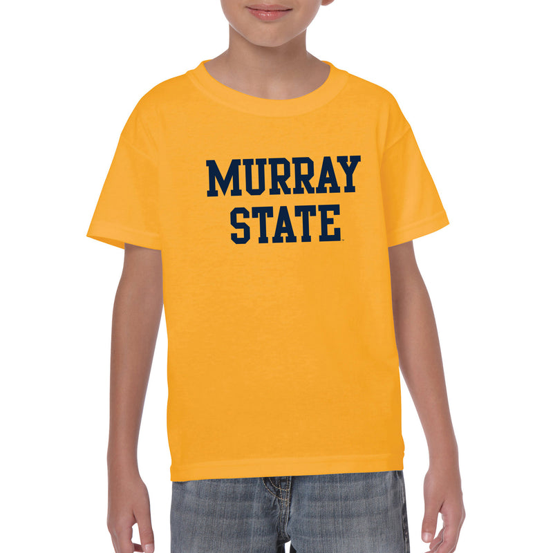 Murray State University Racers Basic Block Youth Short Sleeve T Shirt - Gold