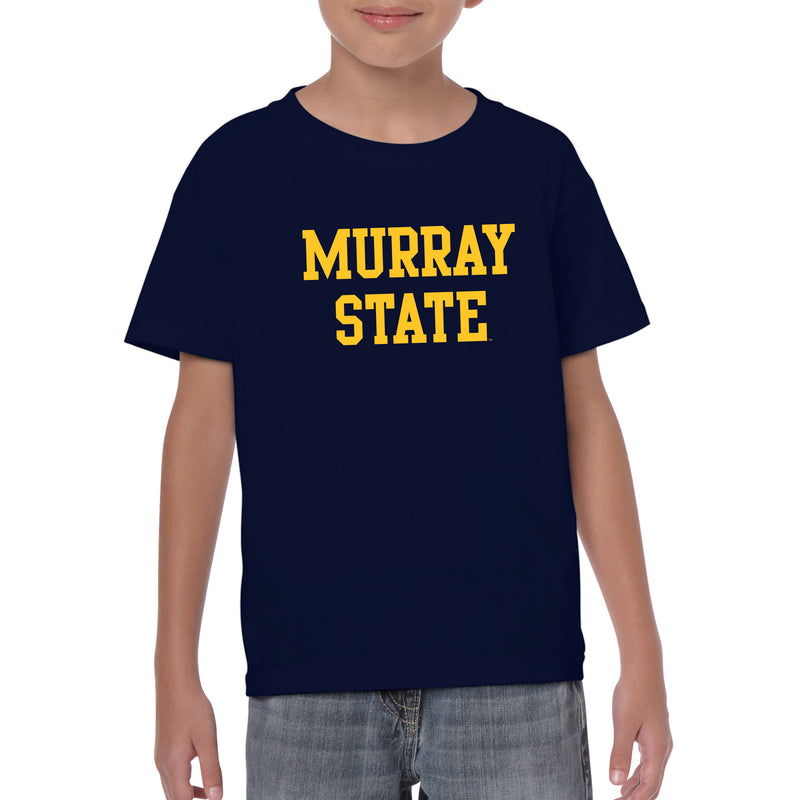 Murray State University Racers Basic Block Youth Short Sleeve T Shirt - Navy