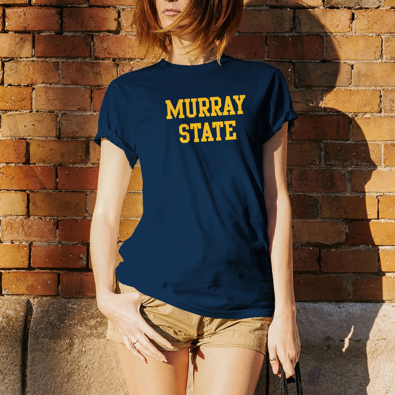 Murray State University Racers Basic Block Short Sleeve T Shirt - Navy