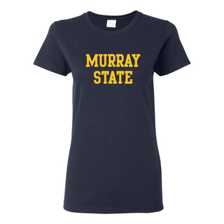 Murray State University Racers Basic Block Women's Short Sleeve T Shirt - Navy