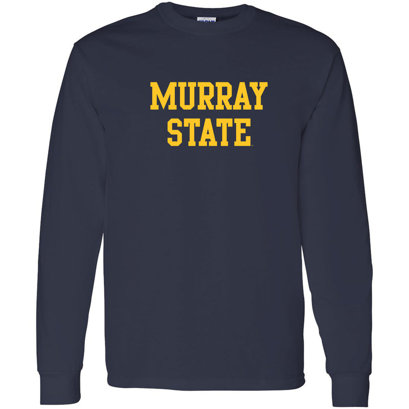 Murray State University Racers Basic Block Long Sleeve T-Shirt - Navy