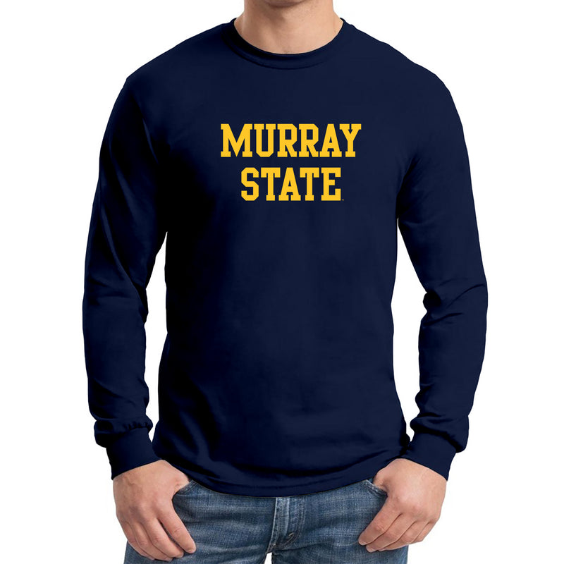 Murray State University Racers Basic Block Long Sleeve T-Shirt - Navy