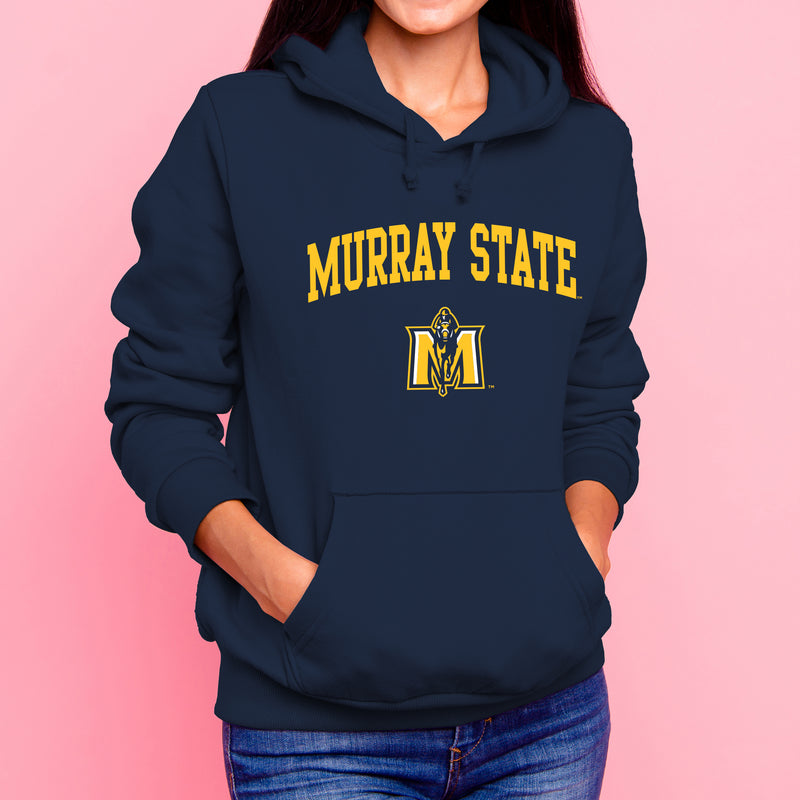 Murray State University Racers Arch Logo Heavy Blend Hoodie - Navy