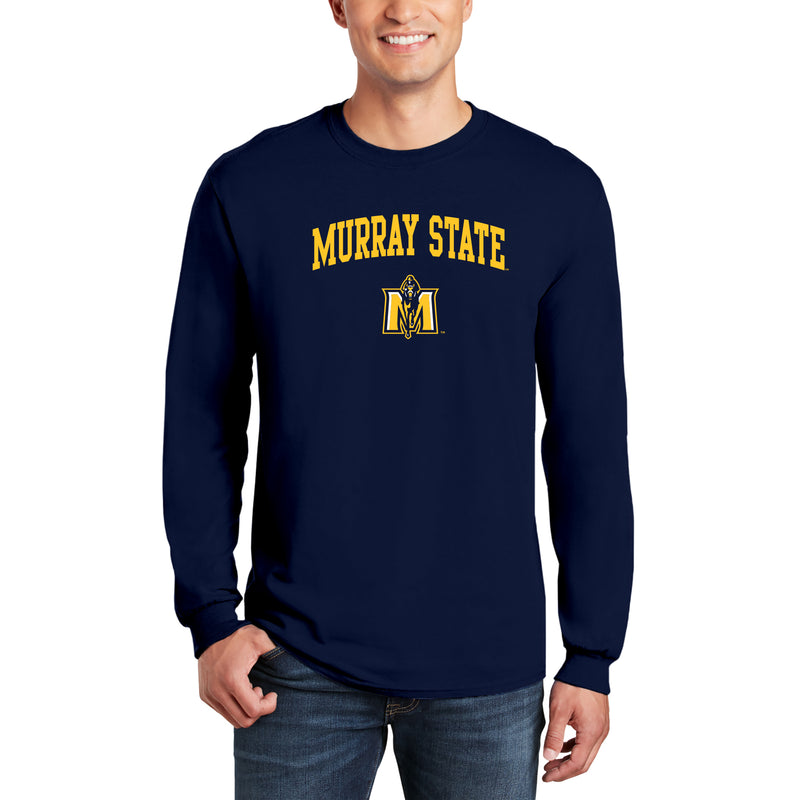 Murray State University Racers Arch Logo Long Sleeve T-Shirt - Navy