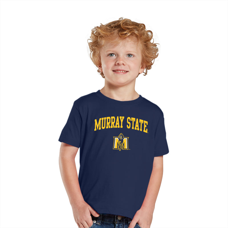 Murray State University Racers Arch Logo Toddler Short Sleeve T Shirt - Navy