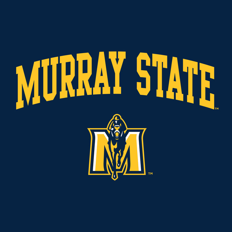 Murray State University Racers Arch Logo Womens Short Sleeve T Shirt - Navy