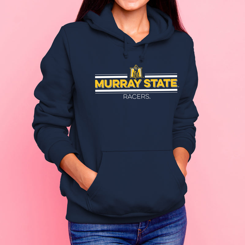 Murray State University Racers Double Bar Logo Hoodie - Navy