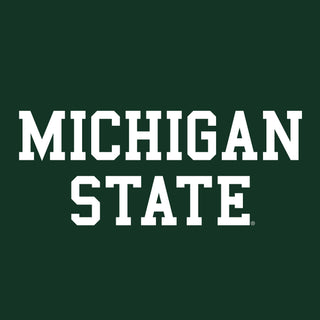 Michigan State University Spartans Basic Block Next Level Short Sleeve T Shirt - Forest Green